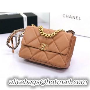 Buy Inexpensive CHANEL 19 HANDBAG AS1160 AS1161 Caramel