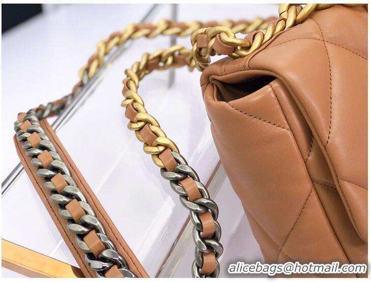 Buy Inexpensive CHANEL 19 HANDBAG AS1160 AS1161 Caramel