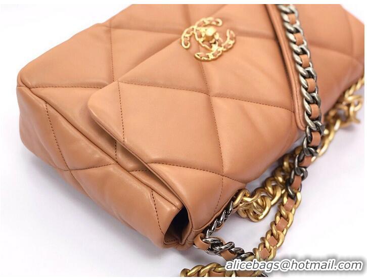 Buy Inexpensive CHANEL 19 HANDBAG AS1160 AS1161 Caramel