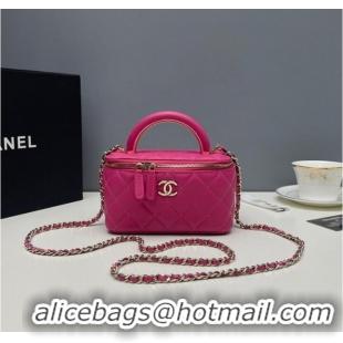 Reasonable Price Chanel mini Shoulder Bag Lambskin & Gold-Tone Metal 81208 rose