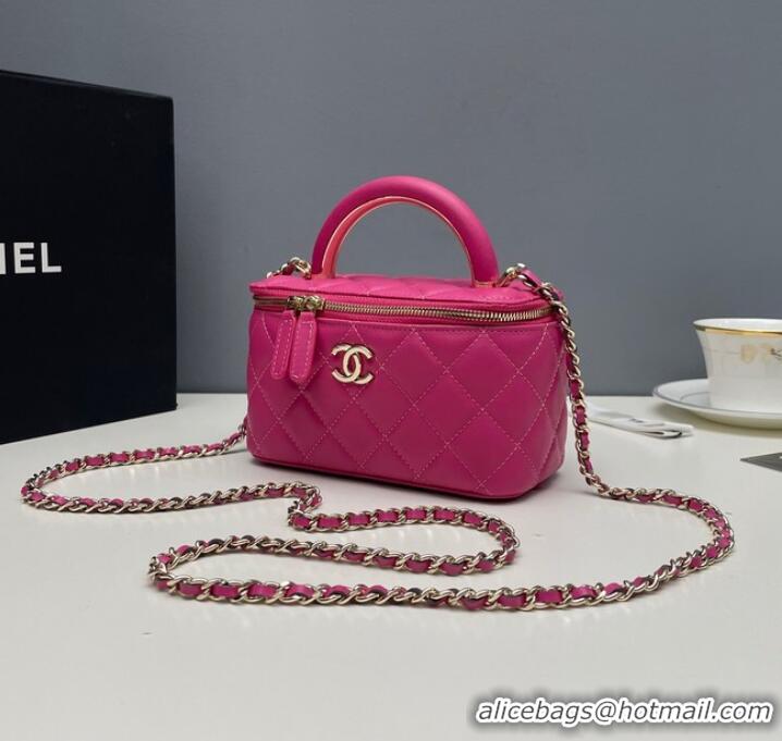 Reasonable Price Chanel mini Shoulder Bag Lambskin & Gold-Tone Metal 81208 rose