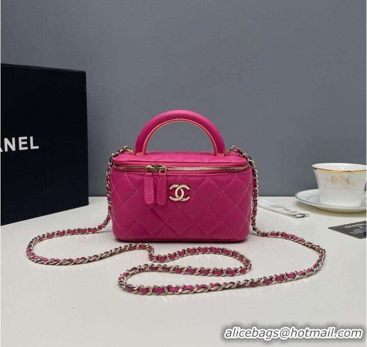 Reasonable Price Chanel mini Shoulder Bag Lambskin & Gold-Tone Metal 81208 rose