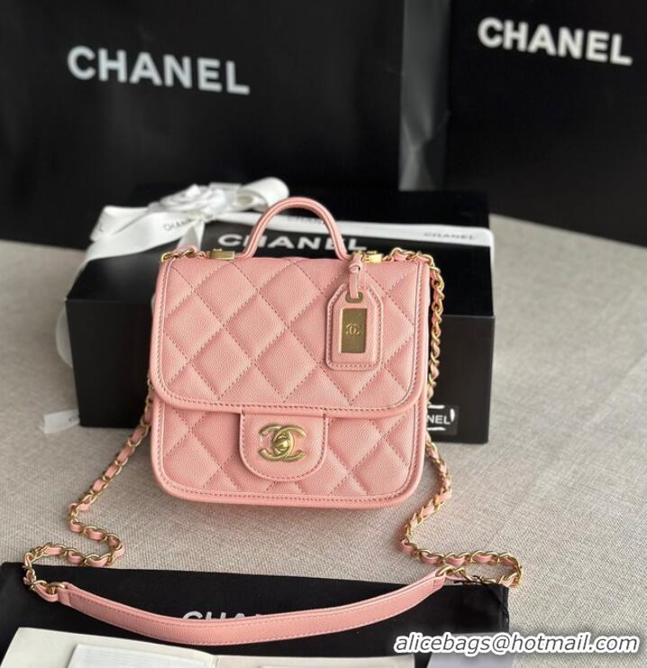 Good Product Chanel MINI FLAP BAG WITH TOP HANDLE AS3652 pink