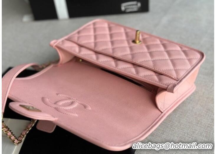 Good Product Chanel MINI FLAP BAG WITH TOP HANDLE AS3652 pink