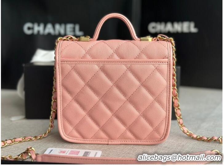 Good Product Chanel MINI FLAP BAG WITH TOP HANDLE AS3652 pink