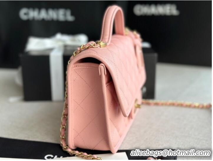 Good Product Chanel MINI FLAP BAG WITH TOP HANDLE AS3652 pink