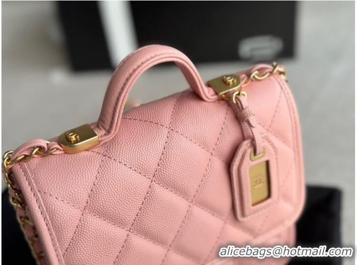 Good Product Chanel MINI FLAP BAG WITH TOP HANDLE AS3652 pink