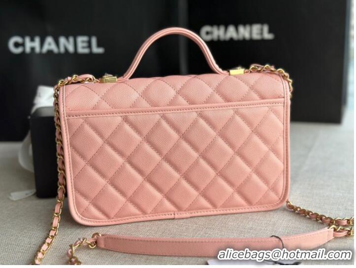 Most Popular Chanel SMALL FLAP BAG WITH TOP HANDLE AS3653 pink