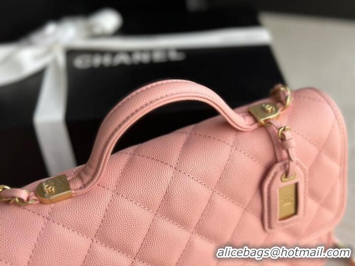 Most Popular Chanel SMALL FLAP BAG WITH TOP HANDLE AS3653 pink