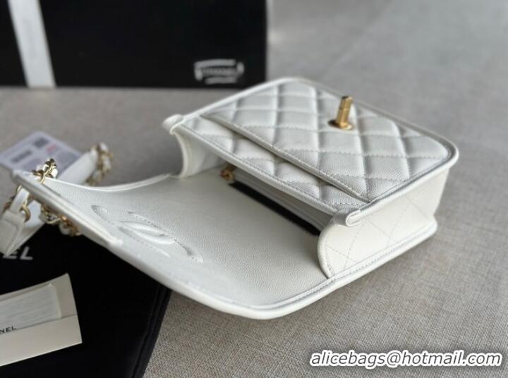 Good Quality Chanel MINI FLAP BAG WITH TOP HANDLE AS3652 white