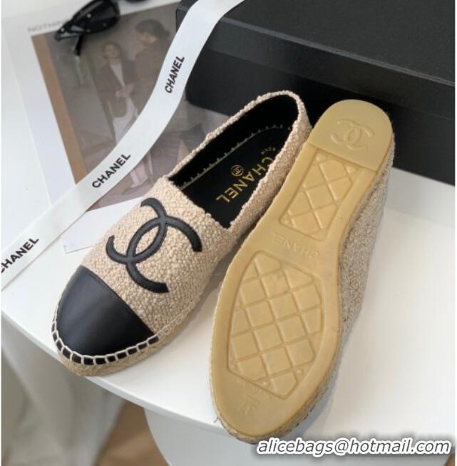 Purchase Chanel Tweed Espadrilles G29762 Camel