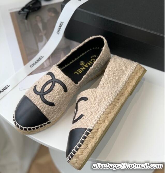 Purchase Chanel Tweed Espadrilles G29762 Camel