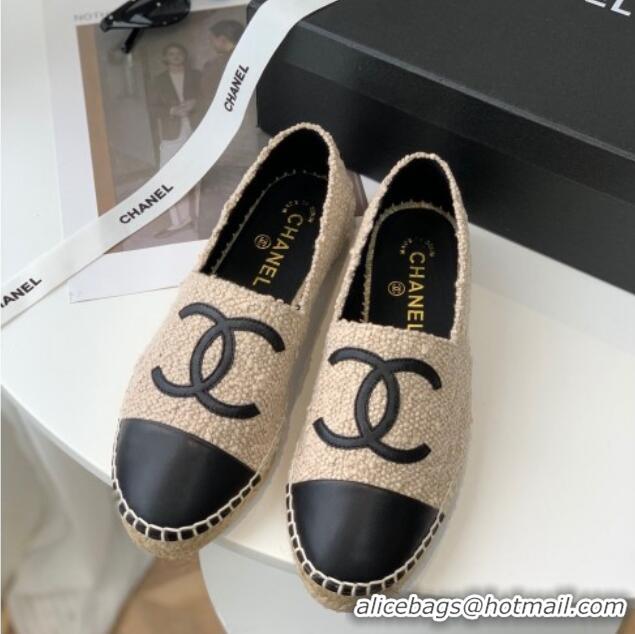 Purchase Chanel Tweed Espadrilles G29762 Camel