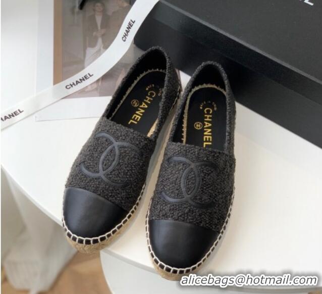 Lowest Price Chanel Tweed Espadrilles G29762 Black