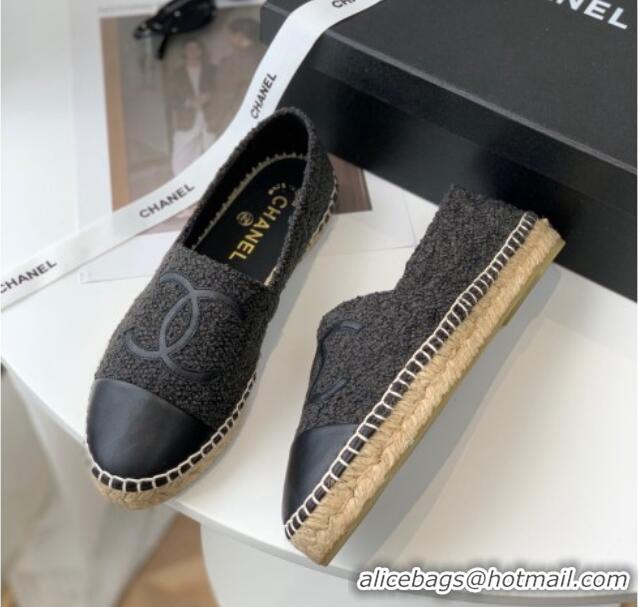 Lowest Price Chanel Tweed Espadrilles G29762 Black