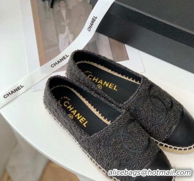 Lowest Price Chanel Tweed Espadrilles G29762 Black