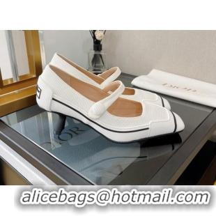 Best Price Dior D-Motion Pumps 5.5cm in White Technical Fabric 082529