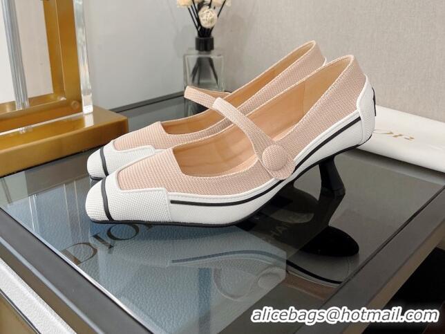 Luxury Discount Dior D-Motion Pumps 5.5cm in Nude Technical Fabric 082530