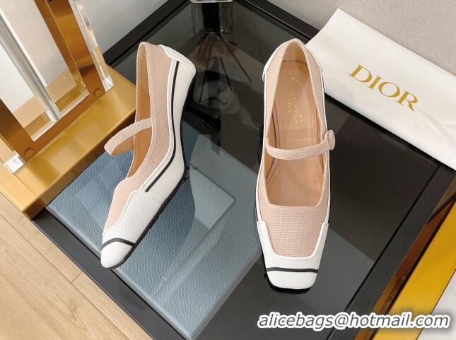 Luxury Discount Dior D-Motion Pumps 5.5cm in Nude Technical Fabric 082530