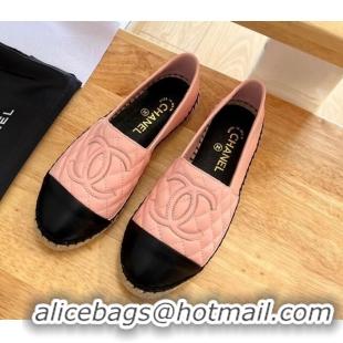 Best Luxury Chanel Quilted Lambskin Espadrilles Pink 090811