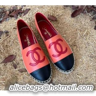 Grade Chanel Lambskin Espadrilles Pink 090815