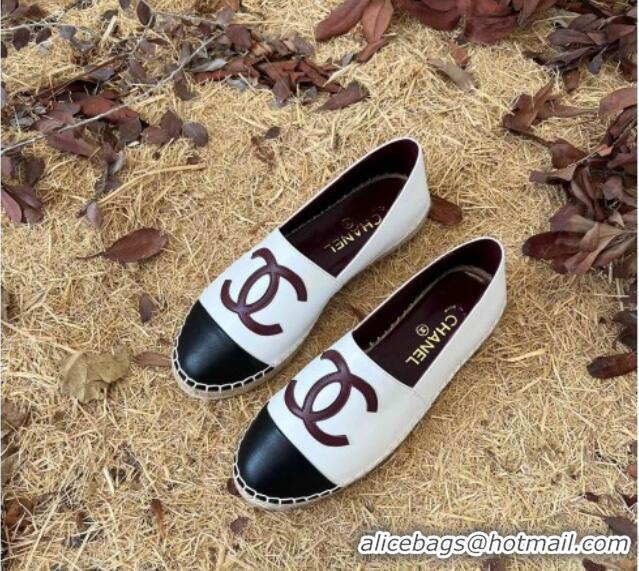 Stylish Chanel Lambskin Espadrilles White 090818