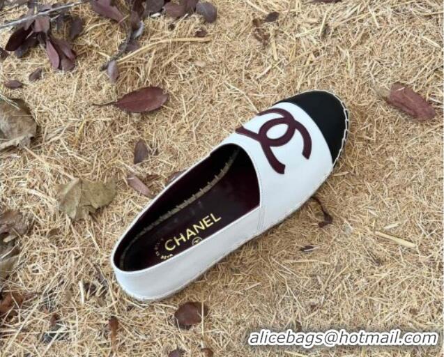 Stylish Chanel Lambskin Espadrilles White 090818