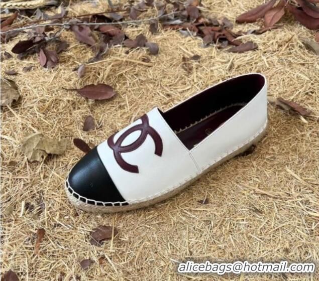 Stylish Chanel Lambskin Espadrilles White 090818