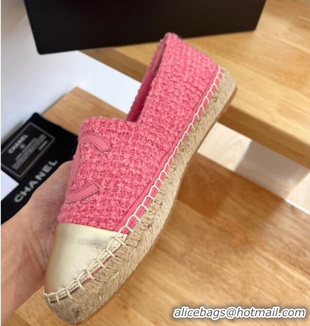 Grade Quality Chanel Shearling Espadrilles Pink 090821