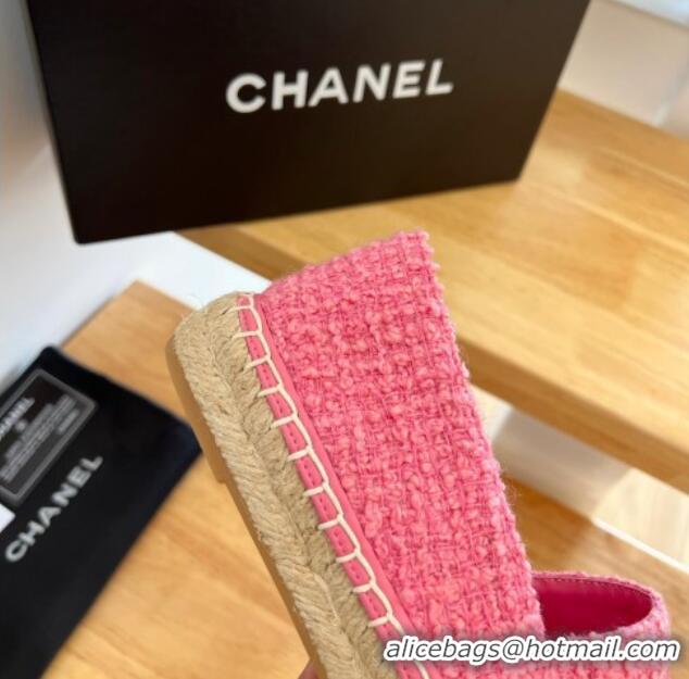 Grade Quality Chanel Shearling Espadrilles Pink 090821