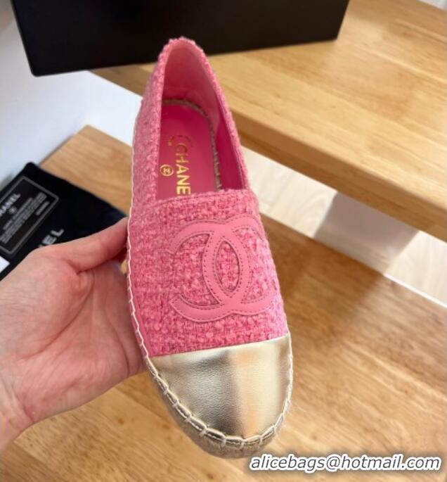 Grade Quality Chanel Shearling Espadrilles Pink 090821