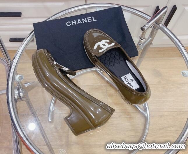 Unique Style Chanel CC Patent Leather Loafers Oliver 092126