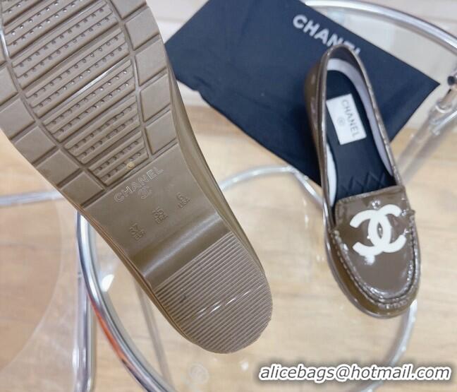 Unique Style Chanel CC Patent Leather Loafers Oliver 092126