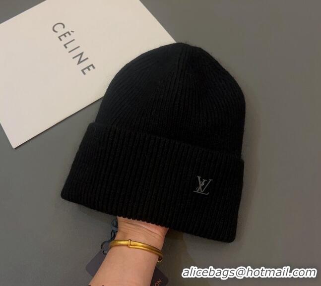 Famous Brand Louis Vuitton LV Ahead Knit Hat LV0928 Black 2022