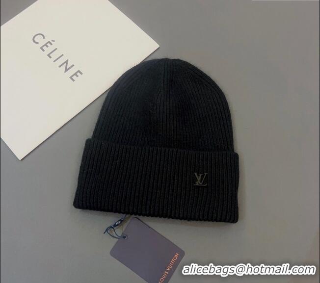 Famous Brand Louis Vuitton LV Ahead Knit Hat LV0928 Black 2022