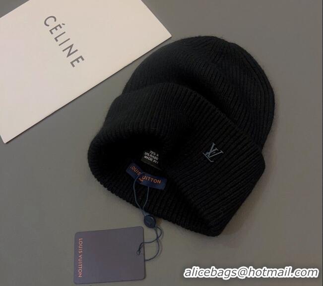 Famous Brand Louis Vuitton LV Ahead Knit Hat LV0928 Black 2022