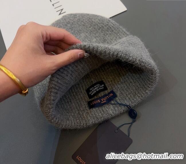 Super Quality Louis Vuitton LV Ahead Knit Hat LV0928 Grey 2022