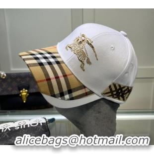 Hot Sell Cheap Burberry Baseball Hat 1109 White 2022