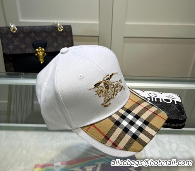 Hot Sell Cheap Burberry Baseball Hat 1109 White 2022