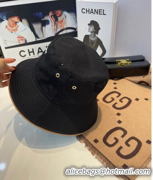 Top Quality Burberry Cotton Bucket Hat 1109 Black 2022