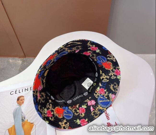 Most Popular Versace Print Bucket Hat VE2264 Black 2022