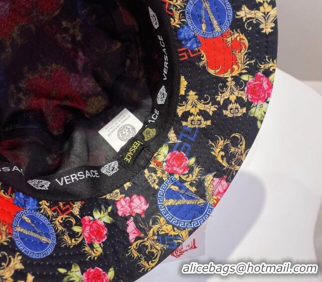 Most Popular Versace Print Bucket Hat VE2264 Black 2022