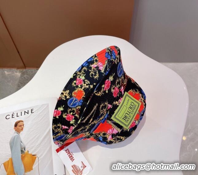 Most Popular Versace Print Bucket Hat VE2264 Black 2022