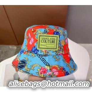 Good Product Versace Print Bucket Hat VE2264 Light Blue 2022