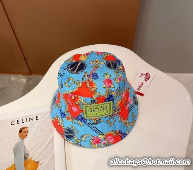 Good Product Versace Print Bucket Hat VE2264 Light Blue 2022