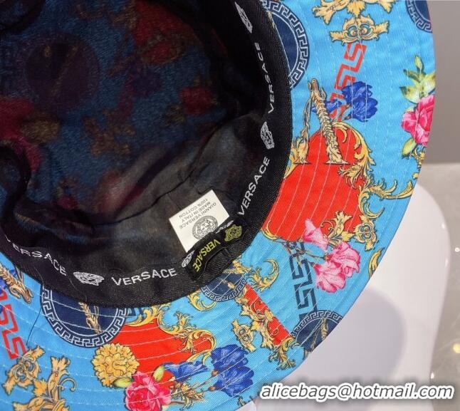 Good Product Versace Print Bucket Hat VE2264 Light Blue 2022