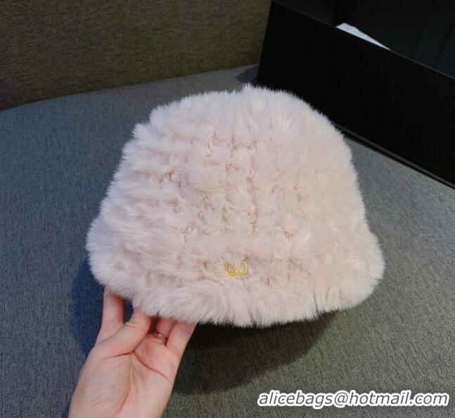 Buy Inexpensive Valentino Rabbit Fur Bucket Hat V12268 Pink 2022