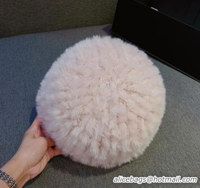 Buy Inexpensive Valentino Rabbit Fur Bucket Hat V12268 Pink 2022