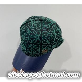 Free Shipping Loewe Anagram Cotton Baseball Hat 1109 Green 2022