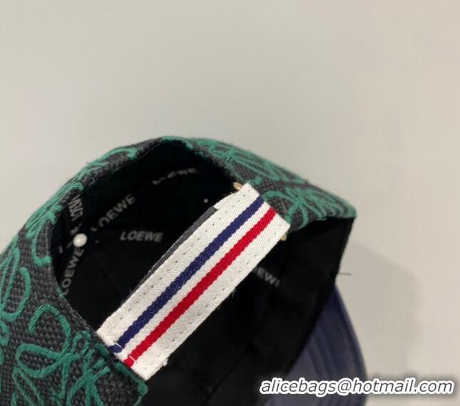 Free Shipping Loewe Anagram Cotton Baseball Hat 1109 Green 2022